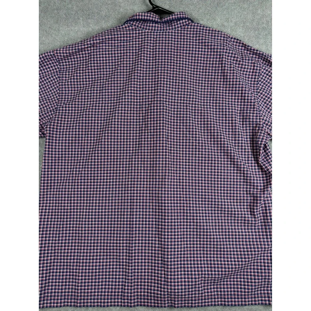 Polo Ralph Lauren‎ Plaid Button Down Sleep Shirt XL Navy Red White Pony Logo